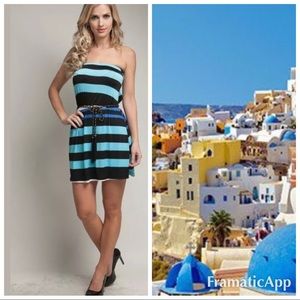 Brand New Stripe Strapless CY Dress S Small
